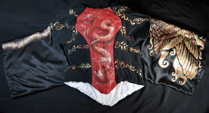 Back view of a bodice 