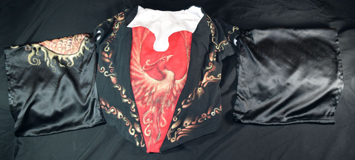 Front view of a bodice 