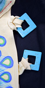 semiprecious stone squares as fasteners