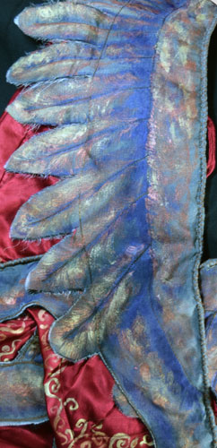 one of the organza wings on the back of the dress